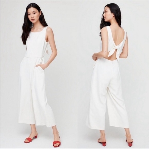 Aritzia Wilfred White Écoulement Jumpsuit - Picture 3 of 11